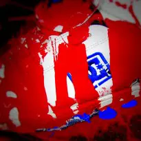 DC Character attacked with paint